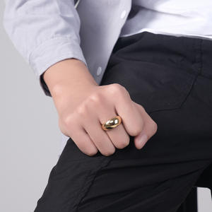 Fashion <b>Rings</b> Titanium Steel Water Drop Shape Unisex <b>Plain</b> <b>Ring</b> Gift Jewelry - Product Image 4