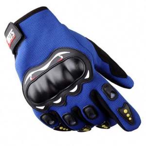 Gants de moto pour homme, sportifs, pour la conduite en extérieur, course, antidérapants, coque rigide, écran tactile, en cuir, anti-choc - Product Image 5