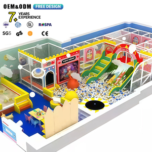 Equipo de Juegos Interior para Niños con Temática Amarilla, Azul y Roja, y Pared Interactiva para Guarderías - Product Image 1