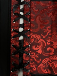 Double Layer Woven Satin Girdle with Firm Control and Button Detail Breathable Outerwear for Women - Product Image 5