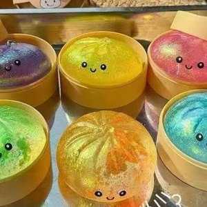 Squishy de Dumpling con Purpurina, el más vendido, Squishy de Dumpling con Purpurina, Squishy de Comida Arcoíris Grande Misterioso, Caja Sorpresa de Squishy Bao Bun, Squishy Taba - Product Image 3