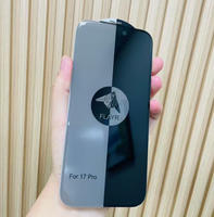 Protection d'écran en verre trempé anti-espion à découpe diamant grande courbure sans bord noir pour iPhone 17 16 15 14 13 12 Pro Max
