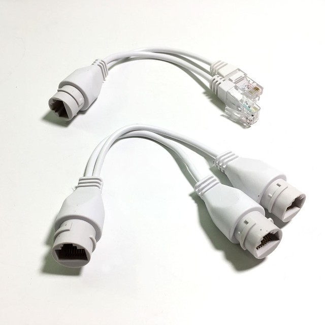 Wholesale POE Splitter 2-in-1 Network Cabling Connector Three-way RJ45 Outdoor Waterproof One Wire Dual Purpose Poe