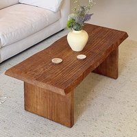 Table basse de salon minimaliste en bois de noyer moderne, design de designer