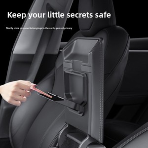 Accessoires intérieurs pour Tesla Model Y six places 12V : Nouvelles boîtes de rangement avant/arrière, repose-pieds en TPE/silicone/ABS - Product Image 3