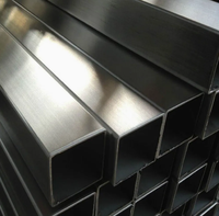 Tuyau carré en acier inoxydable ASTM 304 316L 80x80 40x40, finition de surface 2B, pliage et soudage pour la fabrication industrielle
