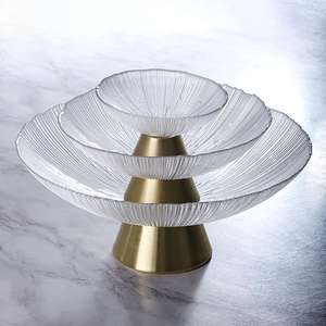 Fraise Banane Raisin Autres Fruits Plateau décoratif en verre Plats et assiettes ovales élégants - Product Image 3