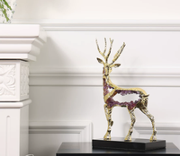 Nouvelle sculpture Feng Shui en cristal d'améthyste de style chinois, gourde et cerf, objet d'art de collection pour la décoration du salon