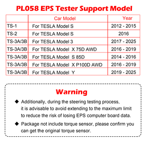 Woyo pl058 cho Tesla mô hình S mô hình 3 điện chỉ đạo động cơ Detector trên băng ghế dự bị điện chỉ đạo điện Tester EPS Tester - Product Image 6