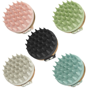 Cepillo Masajeador de Cuero Cabelludo de Silicona y Bambú para Champú, Eliminación de Caspa, Crecimiento del Cabello, con Logotipo Láser, Doble Uso, para Hogar y Salón - Product Image 6