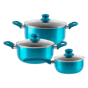 Juego <span class=keywords><strong>de</strong></span> Utensilios <span class=keywords><strong>de</strong></span> Cocina Antiadherentes <span class=keywords><strong>de</strong></span> <span class=keywords><strong>Titanio</strong></span> al por Mayor, Ollas y <span class=keywords><strong>Sartenes</strong></span> <span class=keywords><strong>de</strong></span> Aleación <span class=keywords><strong>de</strong></span> Aluminio <span class=keywords><strong>de</strong></span> Tacto Suave para Uso en la Cocina, Incluye Sartén y Olla para Sopa - Product Image 2