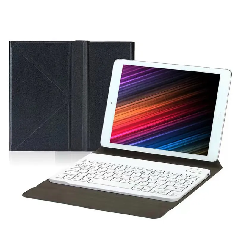 10 Inch Universal Wireless Keyboard Holster Split Keyboard With Holder Tablet External Bt Keyboard Leather Case For Tablet Pc