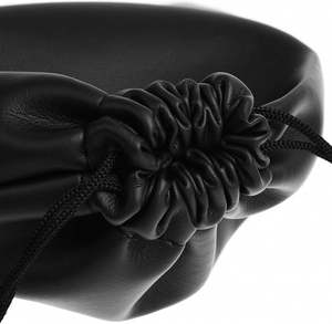 Estuche de Cuero PU Negro con Doble Cordón para Micrófono y Auriculares con Protección Duradera - Product Image 4