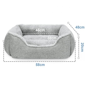 U-PETS lit pour chien lavable écologique canapé tissu confortable rectangle lit pour chien pour grand moyen petit chien - Product Image 5