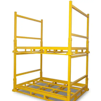 Étagère de stockage détachable à 4 poteaux pour palettes, en acier, empilable, capacité 1000 kg, pour la logistique et le stockage en entrepôt