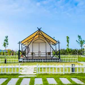 Poteau en bambou de qualité supérieure Style indien <span class=keywords><strong>tipi</strong></span> tente imperméable PVC toile <span class=keywords><strong>Tipi</strong></span> abri personnalisé 6-8 personnes Double pour le glamping en plein air - Product Image 4