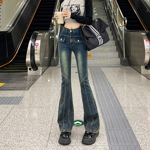 Automne Vintage taille haute micro-<span class=keywords><strong>jean</strong></span> court pour femmes <span class=keywords><strong>petit</strong></span> homme maigre Stretch Denim pantalon à la mode tout-en-un maigre - Product Image 2