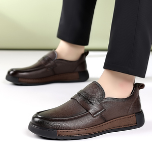 New Wholesale Top Grade Cowhide <strong>Ankle</strong> Shoes Daily Outdoor Party <strong>High</strong> Quality Black Slip-on Casual Business Work Boat <strong>Sneaker</strong> 44 - Product Image 6
