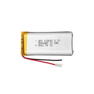 Fabricante de célula de íon de lítio chinês personalizado bateria ufx123065 3000mah 3.7v kc certificado