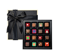 Caja de Regalo Personalizada Ecológica de Materiales Reciclados para Bombones, Trufas y Dulces de Chocolate, Diseño Cuadrado y Portátil