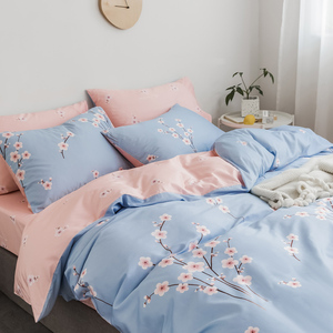 Khăn Trải Giường Dệt Gia Đình Họa Tiết Hoa Mận Bộ Chăn Ga Gối Đệm 100% Cotton - Product Image 2