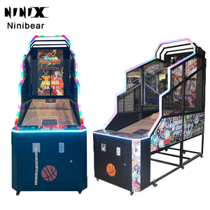 ชุดเครื่องยิงลูกบาสเก็ตอัตโนมัติ 360 องศา ยี่ห้อ Young Shoots พร้อมเชือกฝ้าย ชุดนับถอยหลัง ใช้เหรียญ  แบบพับได้ สำหรับ 2 ผู้เล่น รับประกัน 1 ปี - Product Image 5