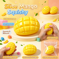 Jouet Squishy en Gros en Forme de Brique de Mangue, Jouet Anti-Stress à Rebond Lent, Jouet Squishy Viral Xiaohongshu en Forme de Mangue