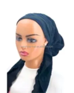 New High Quality Jewish Women Tichels Pretied Headwear Bandana Tichel Ladies Women Headscarf Chemo Hat Turban Head Scarves Pre-