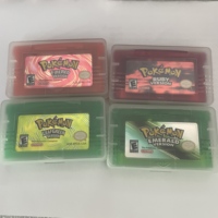Cartouche de Jeu Vidéo 32 bits pour Séries GameBoy NDSL NDS GBM GBASP Pokémon ÉMERAUDE ROUGE FEU RUBIS SAPHIR VERT FEU