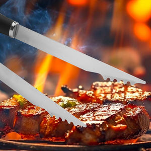 Outils de <span class=keywords><strong>barbecue</strong></span> robustes, 4 pièces, accessoires de <span class=keywords><strong>barbecue</strong></span> en acier inoxydable, ensemble d'outils avec poignée en plastique noir pour la maison et le camping - Product Image 3