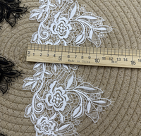 Robe de soirée longue et soutien-gorge de lingerie pour femme, ornée de paillettes, avec bordure en dentelle de luxe en cordon souple soluble dans l'eau et broderie 3D