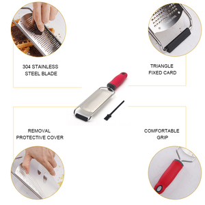 Beeman main en acier inoxydable citron manuel chocolat plat grossier cuisine légumes fromage râpe avec brosse - Product Image 4