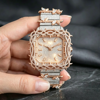 Nouvelle Arrivée Montre de Luxe pour Homme avec Design Épines et Diamants Moissanite Sertis, Verre Saphir 40mm, Montre-Bracelet Automatique de Plongée