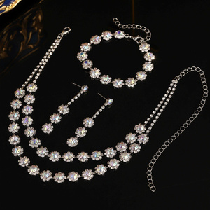 Juego de Joyería Nupcial de Lujo con Aleación y Diamantes de Imitación, 2 Piezas (Collar y <span class=keywords><strong>Pendientes</strong></span>) / 3 Piezas (Tiara y Corona) para Boda, Concurso o Fiesta de Noche - Product Image 6