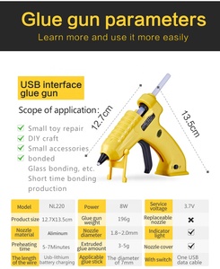 Pistola <span class=keywords><strong>de</strong></span> Pegamento Caliente Inalámbrica NYLEO NL-220 <span class=keywords><strong>de</strong></span> 3.7V con Batería <span class=keywords><strong>de</strong></span> Litio, para Barras <span class=keywords><strong>de</strong></span> Pegamento <span class=keywords><strong>de</strong></span> 7MM/150MM, <span class=keywords><strong>5A</strong></span>, para Reparaciones en el Hogar y Bricolaje - Product Image 5