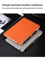 Carnet de notes A5 en cuir personnalisable avec porte-stylo, plusieurs couleurs disponibles, logo personnalisé, pour étudiants - Collection 2026