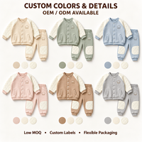 Ensemble de vêtements d'intérieur d'hiver pour enfants en gros, en coton jacquard, écologique, respirant, avec couche d'air douce, échantillon numérique personnalisé disponible en 7 jours