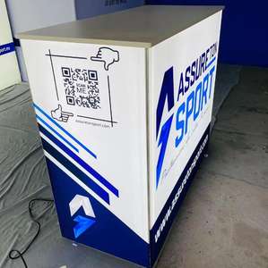 Comptoirs de stand de salon à LED support en tissu équipement d'exposition professionnel affichage <span class=keywords><strong>pliable</strong></span> compteur de spectacle d'événements à LED - Product Image 5