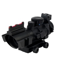 Lunette de visée optique SYQT 4x32 avec illumination rouge et verte, viseur de tir pour la chasse en plein air