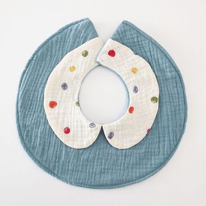 2025 venta al por mayor bebé lindo algodón <span class=keywords><strong>Saliva</strong></span> con collares estampados Baberos ajustables gruesos de seis capas para niñas y niños - Product Image 3