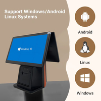 RUINAI RN-S100 15,6 дюймов L-образный планшет Windows/Android POS кассовый аппарат 4G/Wi-Fi Intel CPU SSD гарантия 10-точечный сенсорный