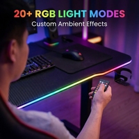 Bureau de jeu RGB AOR Cool, bureau et table d'étude, design ergonomique moderne, vente en gros d'usine de panneaux de protection environnementale