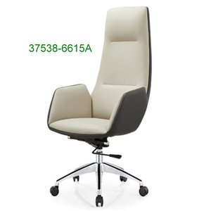 Chaise de bureau simple et confortable avec dossier haut et hauteur réglable sur roues 37538-6615A - Product Image 1