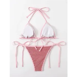 Wholesale High Quality Woman Swimwear Beachwear Thong G String Ladies Custom Hot Swimsuit Bikini Set