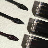 Rouge à lèvres mat imperméable en velours, rouge à lèvres satiné métallique violet noir scintillant, maquillage gothique longue tenue, teinte à lèvres brillante