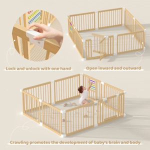 Corralito para Bebé con Diseño de Animales, Plegable y Grande, para Bebés y Niños Pequeños - Product Image 5