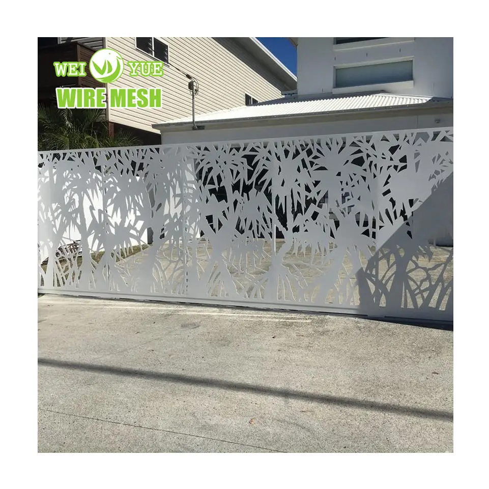 Aluminum curtain wall plate CNC Cutting Arabic Mashrabiya Panel architecture perforated metal sheet fence