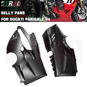 Para <span class=keywords><strong>DUCATI</strong></span> Panigale V4 V4S <span class=keywords><strong>V4R</strong></span> 2022 <span class=keywords><strong>2023</strong></span> 2024, Kits de Carenado Lateral de Motocicleta, 100% Fibra de Carbono, Akrapovic, Deflectores Inferiores de Escape - Product Image 1