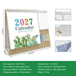 Nuevo Calendario de Escritorio Personalizado 2027 con Notas Adhesivas y Bloc de Notas para Oficina - Product Image 5