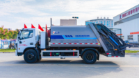 Camion de ramassage des ordures hydraulique Dongfeng 8CBM 4*2, écologique, à énergie nouvelle, pour les services d'assainissement urbain
